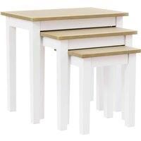 Vida Designs Yorkshire Nest Of 3 Tables - Oak and White