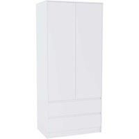 Vida Designs Denver 2 Door Wardrobe With Drawers White 2 , White