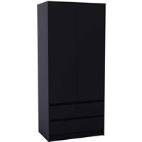 Vida Designs Denver 2 Door Wardrobe With Drawers Black 2