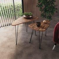 Vida Designs Brooklyn Nest of 2 Oval Tables Set Of 2 MDF Living Room Coffee Side Table Furniture