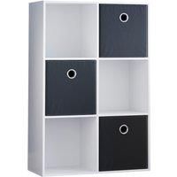 Vida Designs Durham 2x3 Cube Storage Unit with White & Cube Storage Basket Set of 3 - Black, black