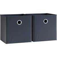Vida Designs Durham Cube Storage Basket Set of 2 - Black, black