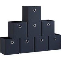 Vida Designs Durham Cube Storage Basket Set of 8 - Black, black