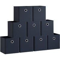 Vida Designs Durham Cube Storage Basket Set of 9 - Black, black