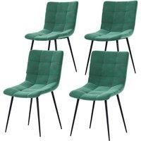 Vida Designs Richton Set Of 4 Fabric Dining Chairs Green