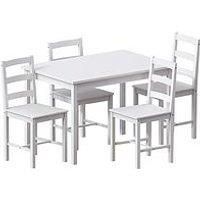 Vida Designs Yorkshire 108 Cm Dining Table + 4 Chairs - White