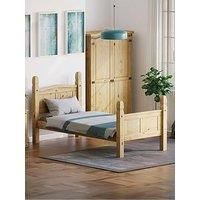 Vida Designs Corona Solid Pine Bed Frame - High Foot End