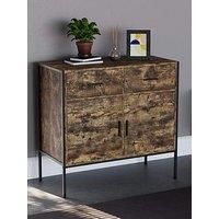 Vida Designs Brooklyn 2 Door, 2 Drawer Sideboard - Dark Oak