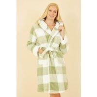 Green Check Super Soft Dressing Gown