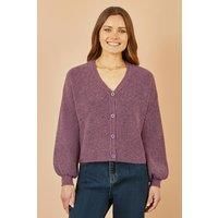 Yumi Women's Purple Marl Knit Cardigan | Size: Large