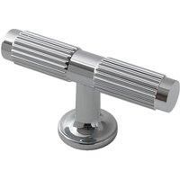 Duarti By Calypso Loria Fluted Small T-Bar Bathroom Furniture Handle - Chrome