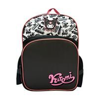 Blue Sky Studios Hello Kitty Backpack, Cute Rucksack for Kids and Teens, Kawaii Primary Secondary School Supplies (Kuromi)