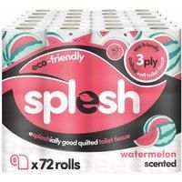 Splesh Quilted Toilet Roll Luxury Watermelon 3-Ply Soft Toilet Paper, 72 Rolls