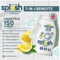 Splesh 3 in 1 Ultimate Freshness Dishwasher Tablets, Lemon Scent 150 Washes