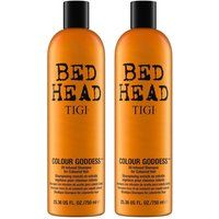 Tigi Goddess Oil Infused 'Shampoo' for Coloured Hair 750ml, 2 Pack in Orange