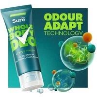 Sure Whole Body Active Fresh Bundle Spray & Cream for Men with 72H Odour Control