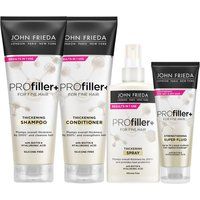 John Frieda Profiller+ Haircare Bundle 'Shampoo, Conditioner, Spray & Super Fluid" in Nude