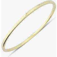 9ct Yellow Gold Plain Oval Hinged Bangle BN375