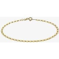 9ct Yellow Gold Diamond Cut Forzatina Chain Bracelet 1.29.0061