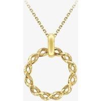 9ct Yellow Gold Diamond Cut Twist Circle Necklace 1.19.0414