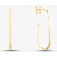 9ct Yellow Gold Open Oval 3/4 Hoop Earrings GE2407