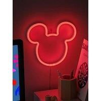 Paladone Disney Mickey Mouse Ears LED Neon Wall Light, Officially Licensed Lamp with Power Cord for Home, Bedroom, Living Space Décor, Pop Culture Gift