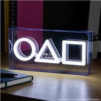 Squid Game LED Logo Neon Light - Officially Licensed Merchandise, Acrylic Freestanding or Wall Mountable Iconic Shape Lights, Gaming Room Decor for Netflix Fans, Nightlight Gift for Bedroom | Paladone