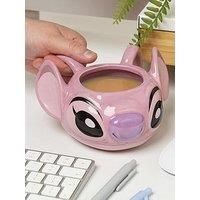 Paladone Disney Angel Shaped Ceramic Coffee Mug 450ml - Officially Licensed Lilo & Stitch Merchandise - 3D Novelty Drinkware for Hot Drinks, Tea, Hot Chocolate