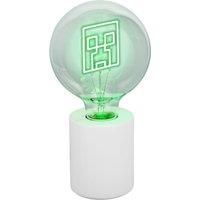 Paladone Minecraft Creeper Decorative LED Neon Bulb Lamp - E27 Glass Lightbulb, Officially Licensed Gamer Gift, Perfect for Bedrooms, Homes, Gaming Room Decor, Green