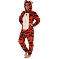 Disney Women's Winnie The Pooh Tigger Fleece Onesie in Orange | Size: Medium