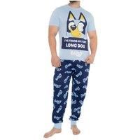 Bluey Pyjamas | Mens Pyjamas | Short Sleeve Mens Pyjama Set | Blue Medium