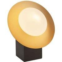 Pebble Glass Table Lamp Light - Gold & Bronze Metalwork - Opal Glass Shades