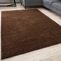 THE RUGS Shaggy Rugs Living Room Rug - Soft Fluffy Thick Carpet For Bedrooms & Kitchen Easy To Clean Home Decor Rugs in Brown | Size: 160cm x 230cm