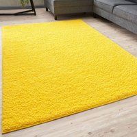 THE RUGS Shaggy Rugs Living Room Rug - Soft Fluffy Thick Carpet For Bedrooms & Kitchen Easy To Clean Home Decor Rugs in Yellow | Size: 60cm x 110cm