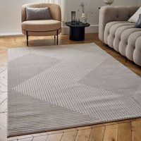 MODERN RUGS AND RUNNERS IN CREAM BEIGE AND GREY FOR LIVING ROOM BEDROOM KITCHEN