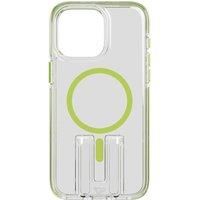 TECH21 Evo Crystal Kick iPhone 15 Pro Max Case with MagSafe - Clear & Lime, Clear,Green