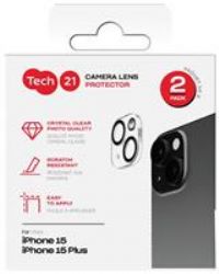 Tech21 iPhone 15/15 Plus Camera Lens Protector Twinpack