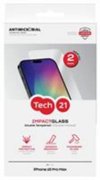 Tech21 iPhone 15 Pro Max Glass Screen Protector Twinpack