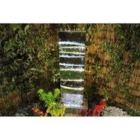 Tranquility Small Stainless Steel Wave Solar Powered Water Feature