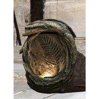 Fossil Leaf Solar Powered Water Feature,Waterfall, Water Fountain, Garden Decoration, Garden Feature