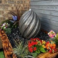 Tranquility Black Sandstone Pine 50cm Natural Stone Water Feature, Multi