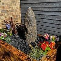 Tranquility Black Sandstone Monolith 60cm Natural Stone Water Feature
