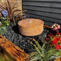 Tranquility Sandstone Millstone 38cm Natural Stone Solar Water Feature