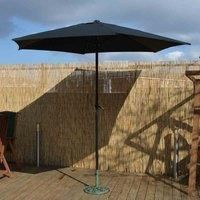 Garden Parasol Umbrella Outdoor Sun Shade Black Crank Modern Hexagon H2.5m