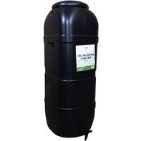 Strata Slim Space Saver Water Butt 100L With Lid & Tap Carry Handles in Black