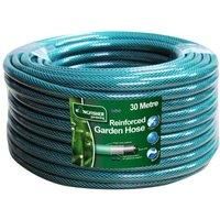 30m Reinforced Garden Hose Pipe / Hosepipe in Green