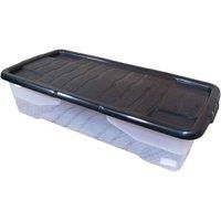 42L Clear Under Bed Storage Box, Stackable and Nestable Design Storage Solution