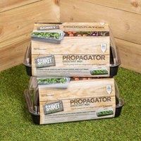 2 x 38cm Unheated Seed Starter Trays Grostart Midi Propagators Indoor Seedling Planters