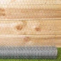 10m x 90cm x 25mm Galvanised Steel Chicken Garden Wire Netting / Fencing