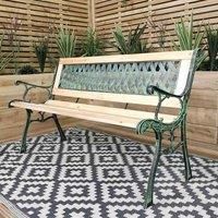 Pinewood Bordeaux Iron Design Garden Patio Bench Outdoor